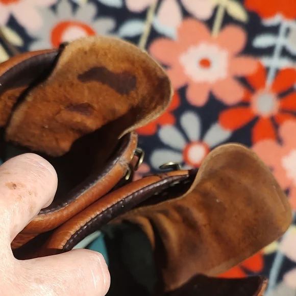 Justin Boots Ladies Tan Leather Lace-Up Boots - Picture 10 of 10